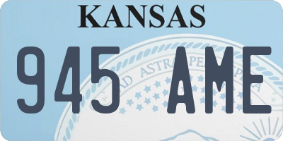KS license plate 945AME