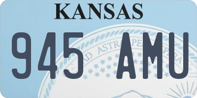 KS license plate 945AMU