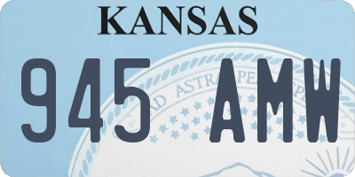 KS license plate 945AMW