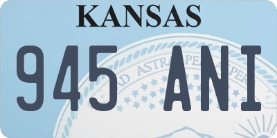 KS license plate 945ANI