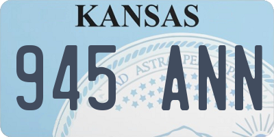 KS license plate 945ANN
