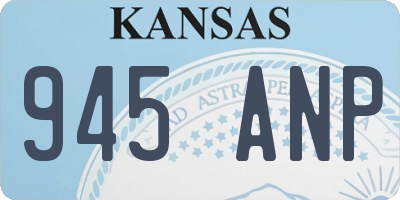 KS license plate 945ANP