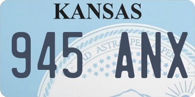 KS license plate 945ANX