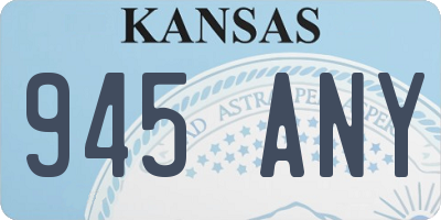 KS license plate 945ANY