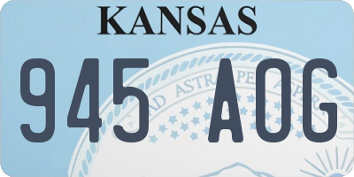 KS license plate 945AOG