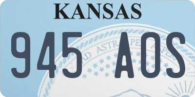 KS license plate 945AOS