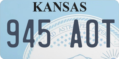 KS license plate 945AOT