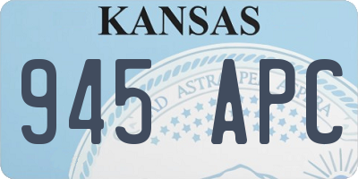 KS license plate 945APC