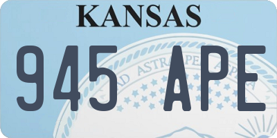 KS license plate 945APE