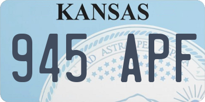 KS license plate 945APF