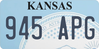 KS license plate 945APG