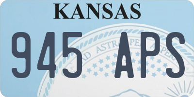 KS license plate 945APS