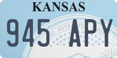 KS license plate 945APY