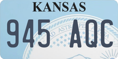 KS license plate 945AQC