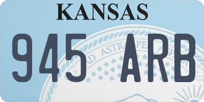 KS license plate 945ARB