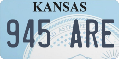 KS license plate 945ARE