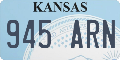 KS license plate 945ARN