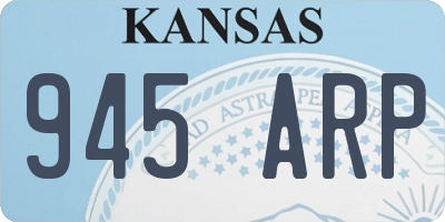 KS license plate 945ARP