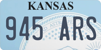 KS license plate 945ARS