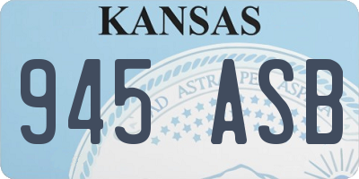 KS license plate 945ASB
