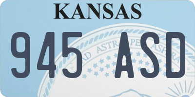KS license plate 945ASD