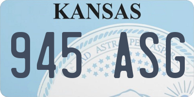 KS license plate 945ASG