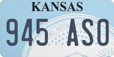 KS license plate 945ASO