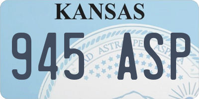 KS license plate 945ASP