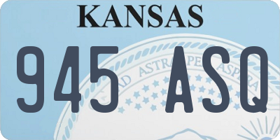 KS license plate 945ASQ