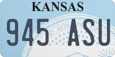 KS license plate 945ASU