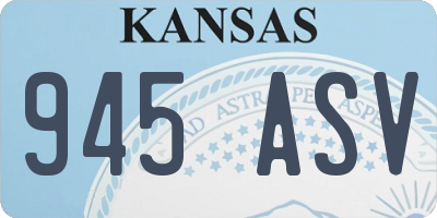 KS license plate 945ASV