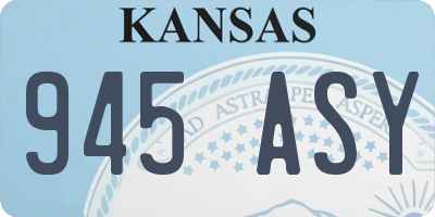 KS license plate 945ASY