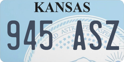 KS license plate 945ASZ
