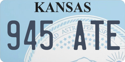 KS license plate 945ATE