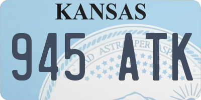 KS license plate 945ATK