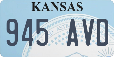 KS license plate 945AVD