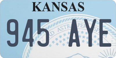 KS license plate 945AYE
