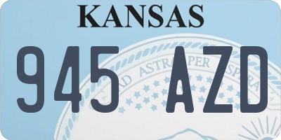 KS license plate 945AZD