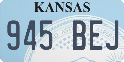 KS license plate 945BEJ