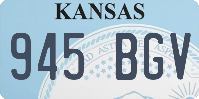 KS license plate 945BGV