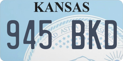 KS license plate 945BKD