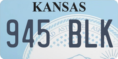 KS license plate 945BLK