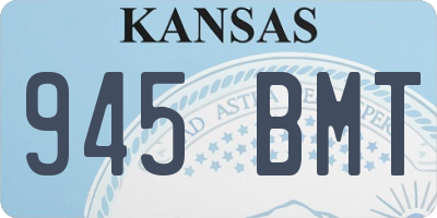 KS license plate 945BMT
