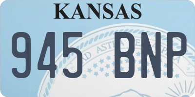 KS license plate 945BNP