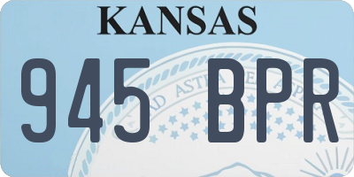 KS license plate 945BPR