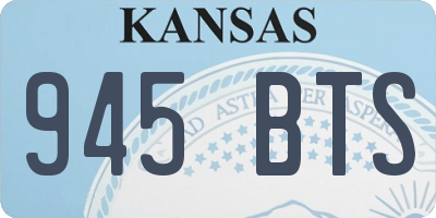 KS license plate 945BTS