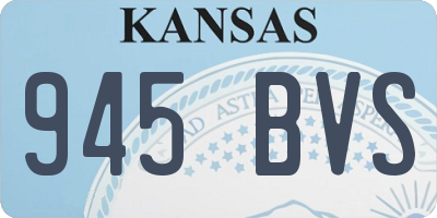 KS license plate 945BVS