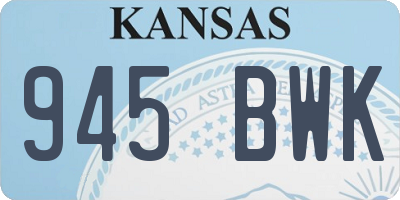 KS license plate 945BWK
