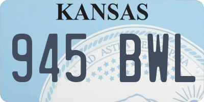 KS license plate 945BWL