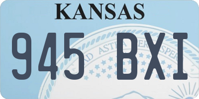 KS license plate 945BXI